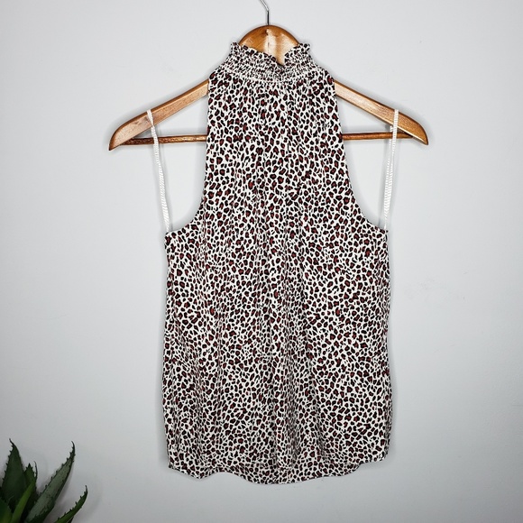 A.L.C NWT Zayden Leopard Print Silk Top - Picture 5 of 8